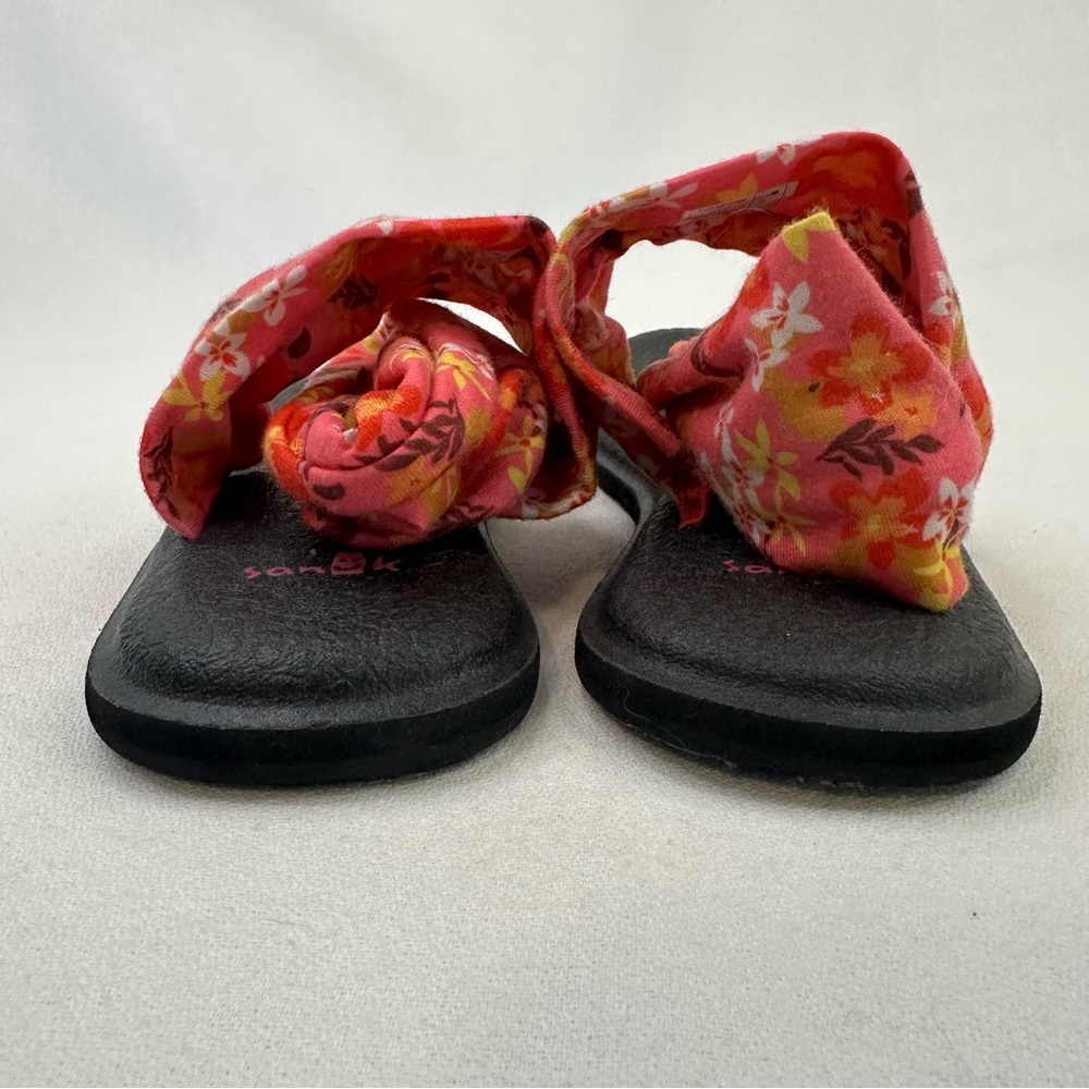 Sanuk Pink Floral Women's Yoga Sling Sandals 7 - Picture 10 of 12